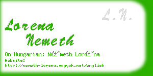 lorena nemeth business card
